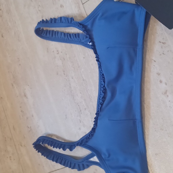 Tommy Hilfiger Other - NWT Tommy Hilfiger Blue Ruffled Bikini Top